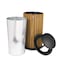 Alpine Industries 32 Gallon Cedar All-Weather Slatted Wood Style Panel Steel Commercial Outdoor Trash Can Receptacle ALP4400-01-CD-RB - alternate 4